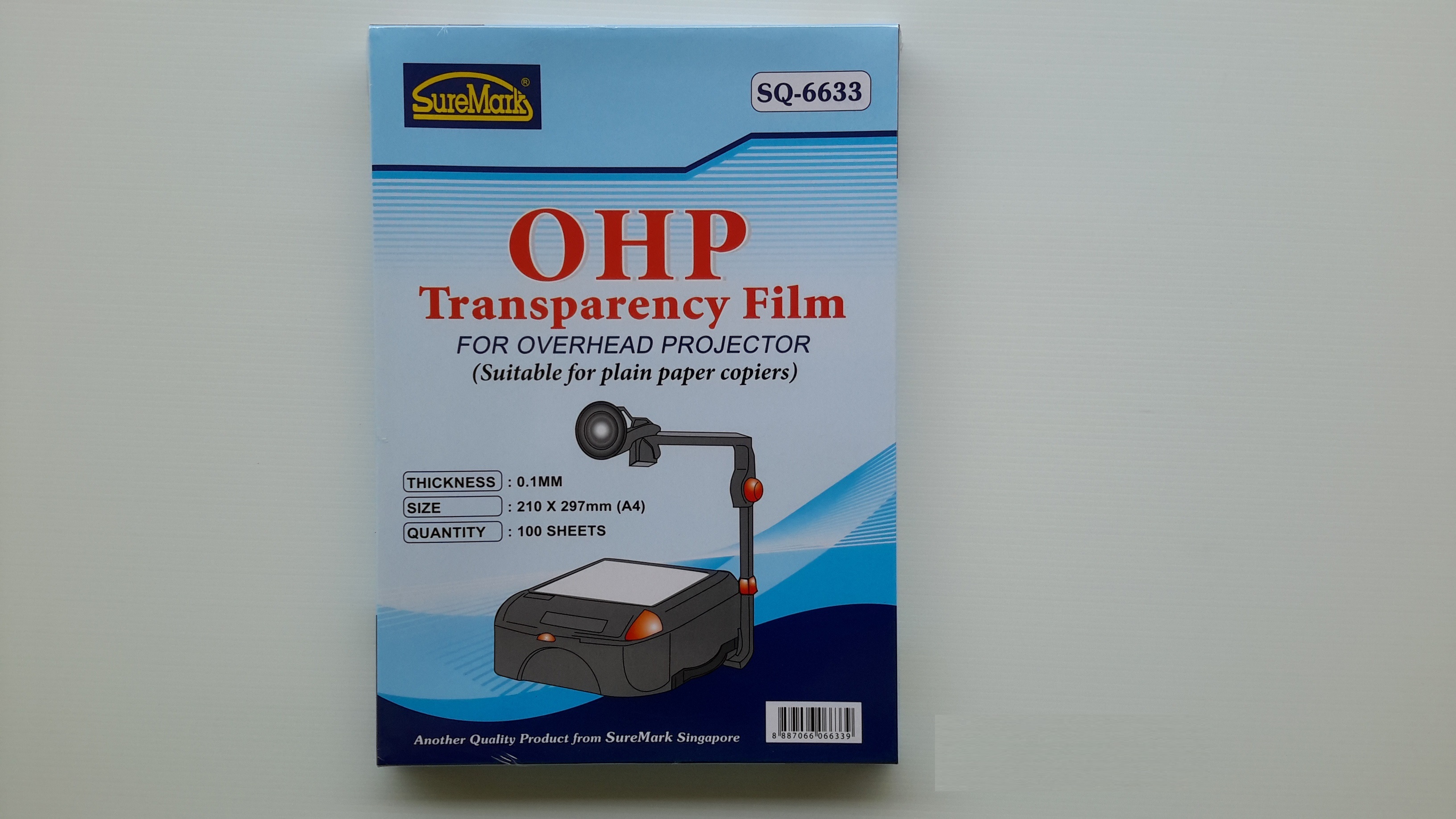 Suremark Transparency Film Single Feed A4 0.1mm SQ-6633